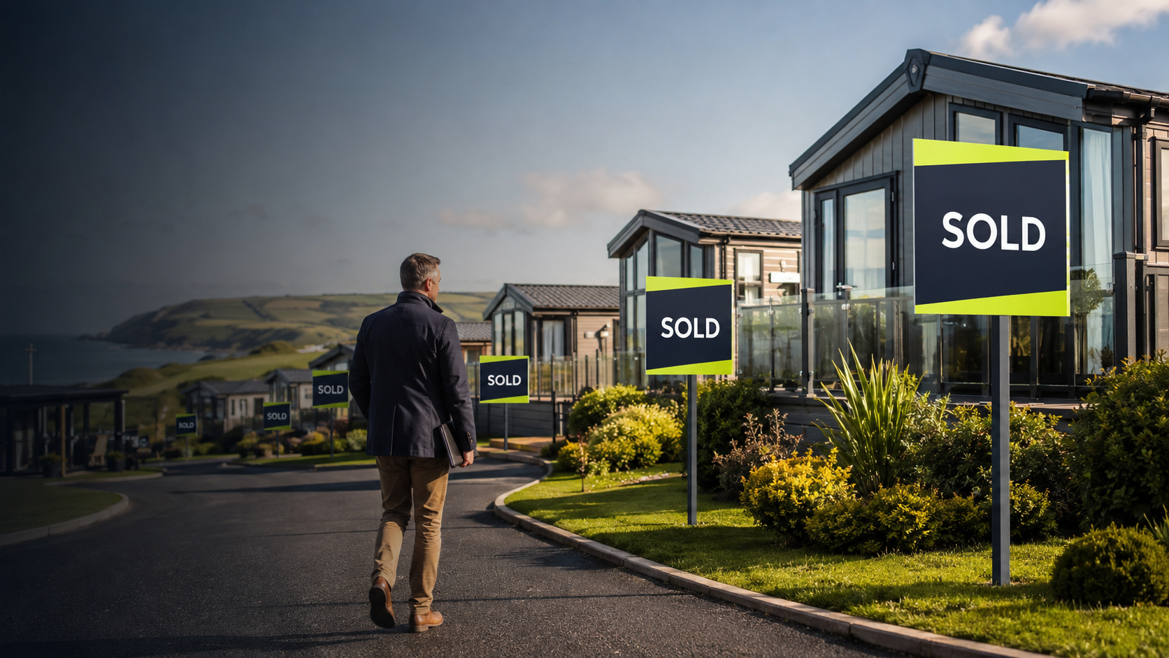 A successful holiday park showground with sold holiday homes
